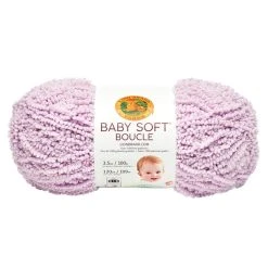Lion Brand Baby Soft Boucle Crochet & Knitting Yarn, Lavender- 100g Polyester Yarn
