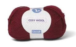 Makr Lincraft Cosy Wool Crochet & Knitting Yarn 8ply, Deep Red- 100g Wool Yarn