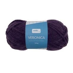 Makr Veronica Crochet & Knitting Yarn, Grape- 100g Acrylic Yarn