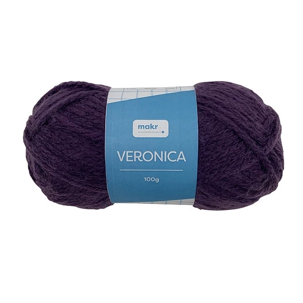 Makr Veronica Crochet & Knitting Yarn, Grape- 100g Acrylic Yarn