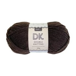 Makr DK 8ply Crochet & Knitting Yarn, Chocolate- 100g Acrylic Yarn