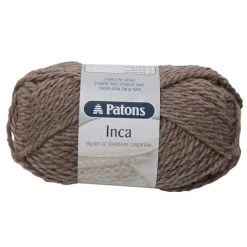 Patons Inca Yarn 14ply Crochet & Knitting Yarn, Light Taupe- 50g Wool Acrylic Alpaca Yarn