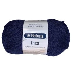 Patons Inca Yarn 14ply Crochet & Knitting Yarn, Navy- 50g Wool Acrylic Alpaca Yarn