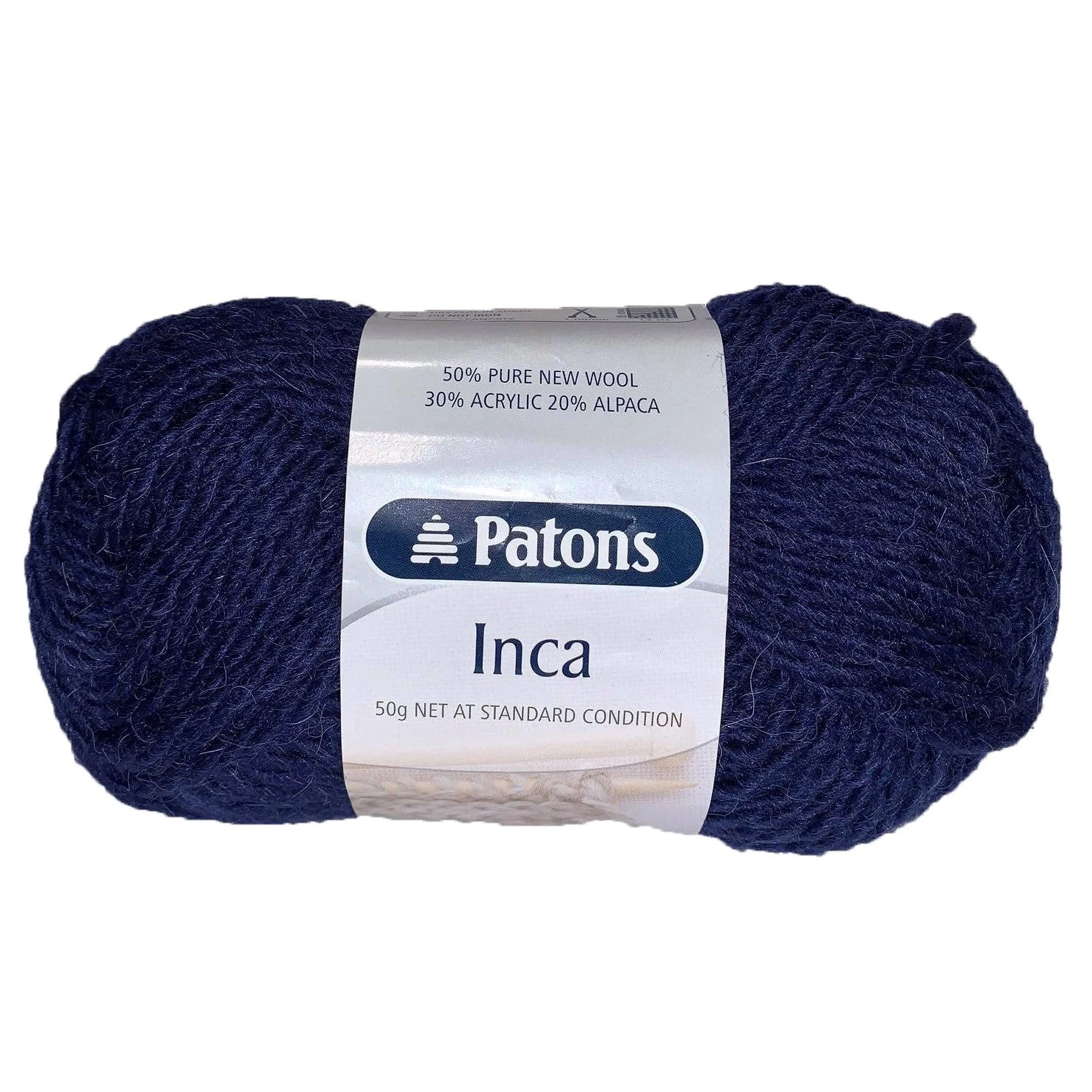 Patons Inca Yarn 14ply Crochet & Knitting Yarn, Navy- 50g Wool Acrylic Alpaca Yarn