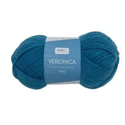 Makr Veronica Crochet & Knitting Yarn, Peacock Blue- 100g Acrylic Yarn