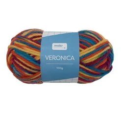 Makr Veronica Crochet & Knitting Yarn, Blue Fuchsia Mix- 100g Acrylic Yarn
