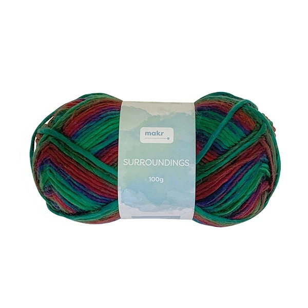 Makr Surroundings Crochet & Knitting Yarn, Greens- 100g Acrylic Yarn