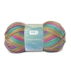 Makr Surroundings Crochet & Knitting Yarn, Brights- 100g Acrylic Yarn