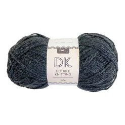 Makr DK 8ply Crochet & Knitting Yarn, Marle Charcoal- 100g Acrylic Yarn
