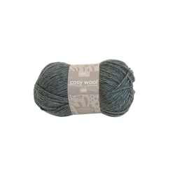 Makr Cosy Wool Crochet & Knitting Yarn 8ply, Grey Marle- 100g Wool Yarn