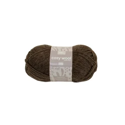 Makr Cosy Wool Crochet & Knitting Yarn 8ply, Brown Marle- 100g Wool Yarn