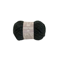Makr Cosy Wool Crochet & Knitting Yarn 8ply, Charcoal Marle- 100g Wool Yarn
