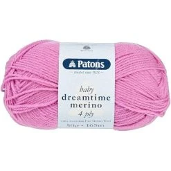 Patons Dreamtime Merino 4ply Crochet & Knitting Yarn, Berry- 50g Merino Wool Yarn