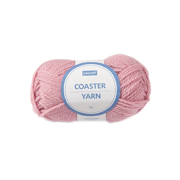 Lincraft Coaster Crochet & Knitting Yarn, Blush- 50g Wool Alpaca Blend Yarn