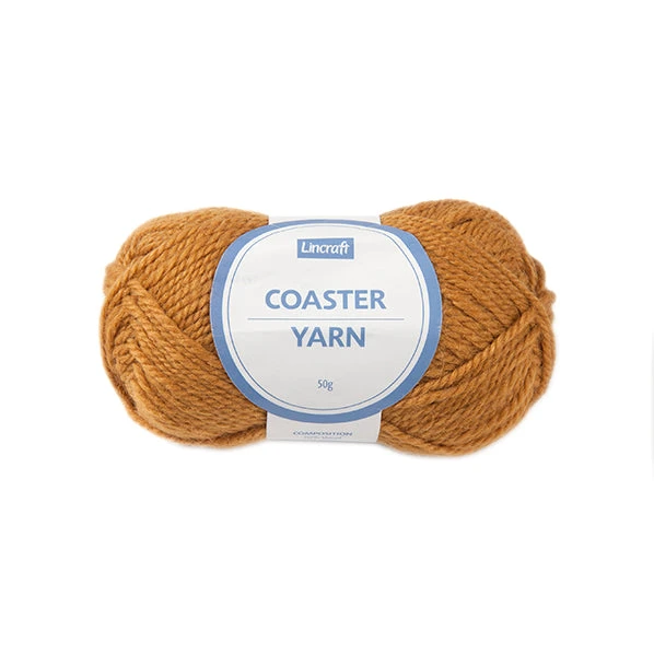 Lincraft Coaster Crochet & Knitting Yarn, Mustard- 50g Wool Alpaca Blend Yarn
