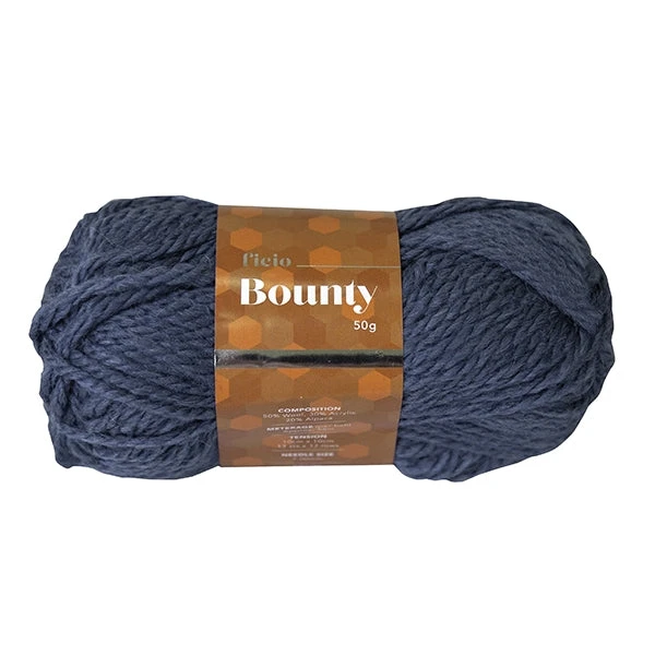 Ficio Bounty Crochet & Knitting Yarn, Inky- 50g Wool Acrylic Alpaca Blend Yarn
