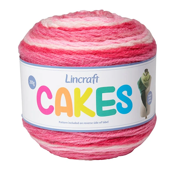 Lincraft Cakes Yarn, Blossom- 200g Acrylic Wool Blend Yarn