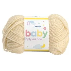 Lincraft Baby Merino Crochet & Knitting Yarn 8ply, Lemon- 50g Merino Wool Yarn