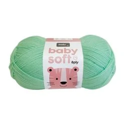 Makr Baby Soft Crochet & Knitting Yarn 8ply, Minty- 100g Acrylic Nylon Blend Yarn