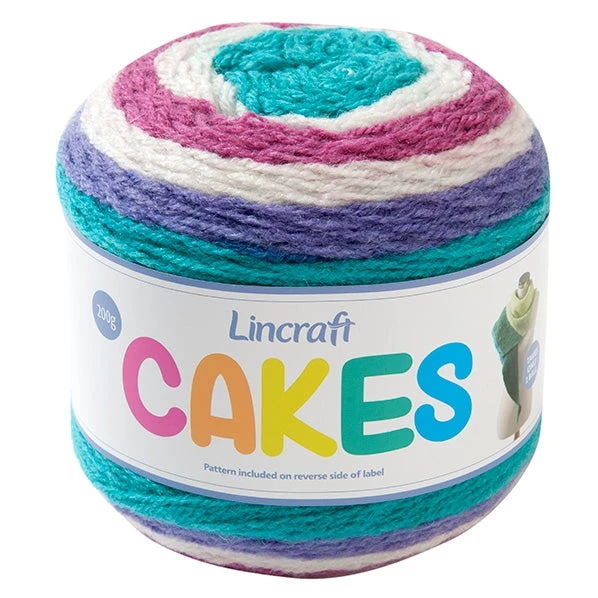 Lincraft Cakes Crochet & Knitting Yarn, Unicorn- 200g Acrylic Wool Blend Yarn