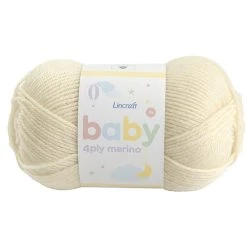 Lincraft Baby Merino Crochet & Knitting Yarn 4ply, Lemon- 50g Merino Wool Yarn