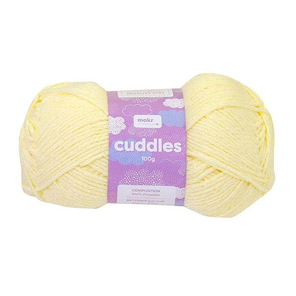 Makr Cuddles Crochet & Knitting Yarn, Lemony Cream- 100g Polyester Yarn Makr Cuddles Crochet & Knitting Yarn, Lemony Cream- 100g Polyester Yarn -Lincraft shop 30371453 1 a1f5a1c4 22be 467f a13f 3f995613d7f6