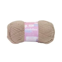 Makr Cuddles Crochet & Knitting Yarn, Natural- 100g Polyester Yarn