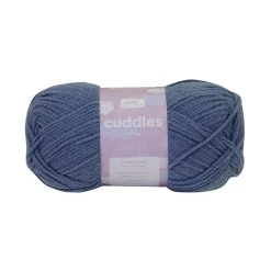 Makr Cuddles Crochet & Knitting Yarn, Blue- 100g Polyester Yarn