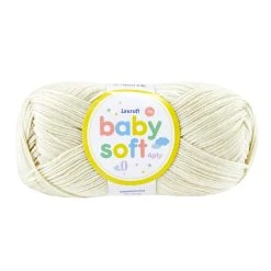 Makr Baby Soft Crochet & Knitting Yarn 4ply, Ivory- 100g Acrylic Nylon Blend Yarn