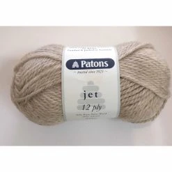 Patons Jet Yarn 12ply Crochet & Knitting Yarn, Biscuits- 50g Wool Alpaca Yarn