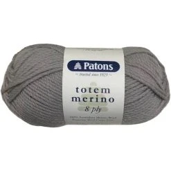 Patons Totem Merino 8ply Crochet & Knitting Yarn, Mushroom- 50g Merino Wool Yarn