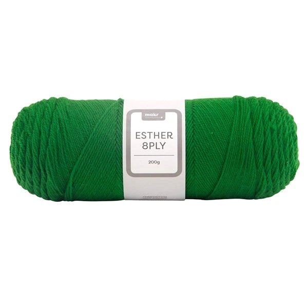 Makr Esther 8ply Crochet & Knitting Yarn, Dark Green- 200g Polyester Yarn