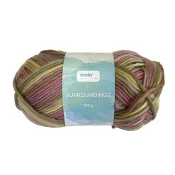 Makr Surroundings Crochet & Knitting Yarn, Khaki Sherbet- 100g Acrylic Yarn
