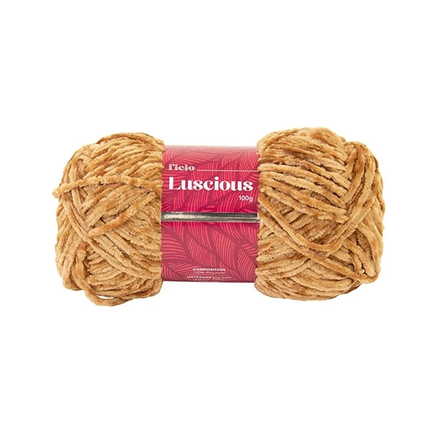 Ficio Luscious Crochet & Knitting Yarn, Camel- 100g Polyester Yarn