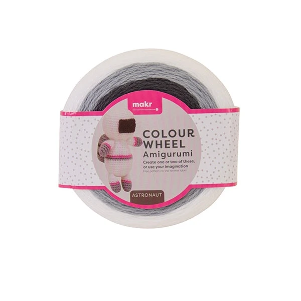 Makr Colour Wheel Amigurumi Crochet & Knitting Yarn, Astronaut- 100g Acrylic Yarn