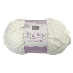 Makr Baby Blanket Crochet & Knitting Yarn, Ivory- 250g Polyester Yarn