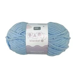 Makr Baby Blanket Crochet & Knitting Yarn, Blue- 250g Polyester Yarn