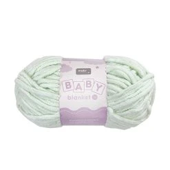 Makr Baby Blanket Crochet & Knitting Yarn, Mint- 250g Polyester Yarn