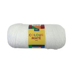 Makr Colourmate Crochet & Knitting Yarn, White- 200g Acrylic Yarn