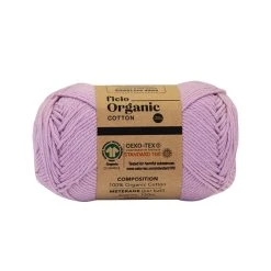 Ficio Organic Cotton Crochet & Knitting Yarn, Orchid- 100g Cotton Yarn