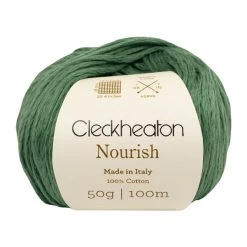 Cleckheaton Nourish Crochet & Knitting Yarn, Grass Green- 50g Cotton Yarn