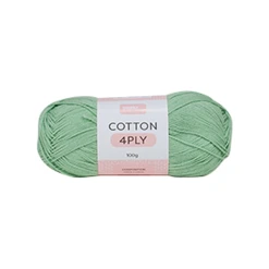 Makr Cotton 4ply Crochet & Knitting Yarn, Light Green- 100g Cotton Yarn