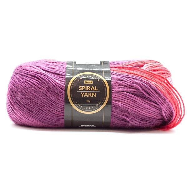 European Collection Spiral Crochet & Knitting Yarn, Pink Mix- 100g Acrylic Wool Yarn