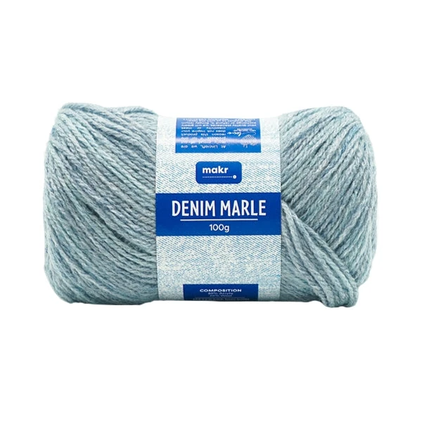 Makr Denim Marle Crochet & Knitting Yarn, Denim- 100g Acrylic Wool Yarn