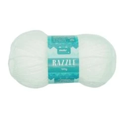 Makr Razzle Crochet & Knitting Yarn, White- 100g Acrylic Polyamide Yarn