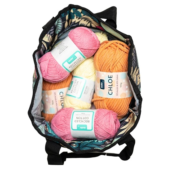 Mayd Knitting Tote Bag, Urban Jungle- Shoulder Carry Straps - Image 3