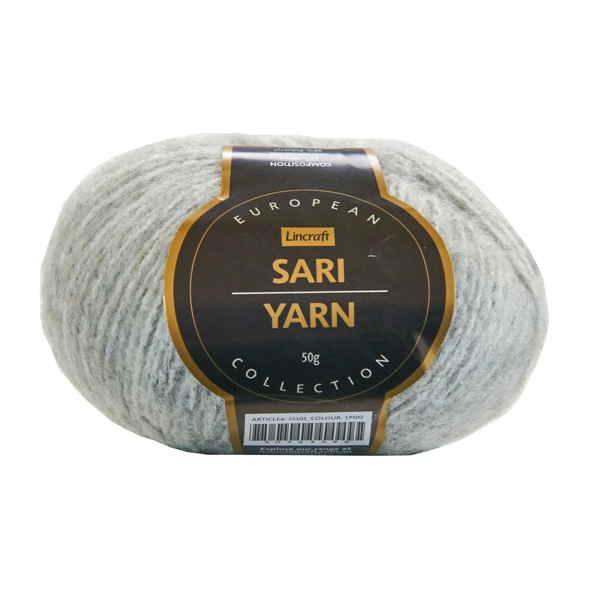 Lincraft European Collection Sari Crochet & Knitting Yarn, Col 19502- 50g