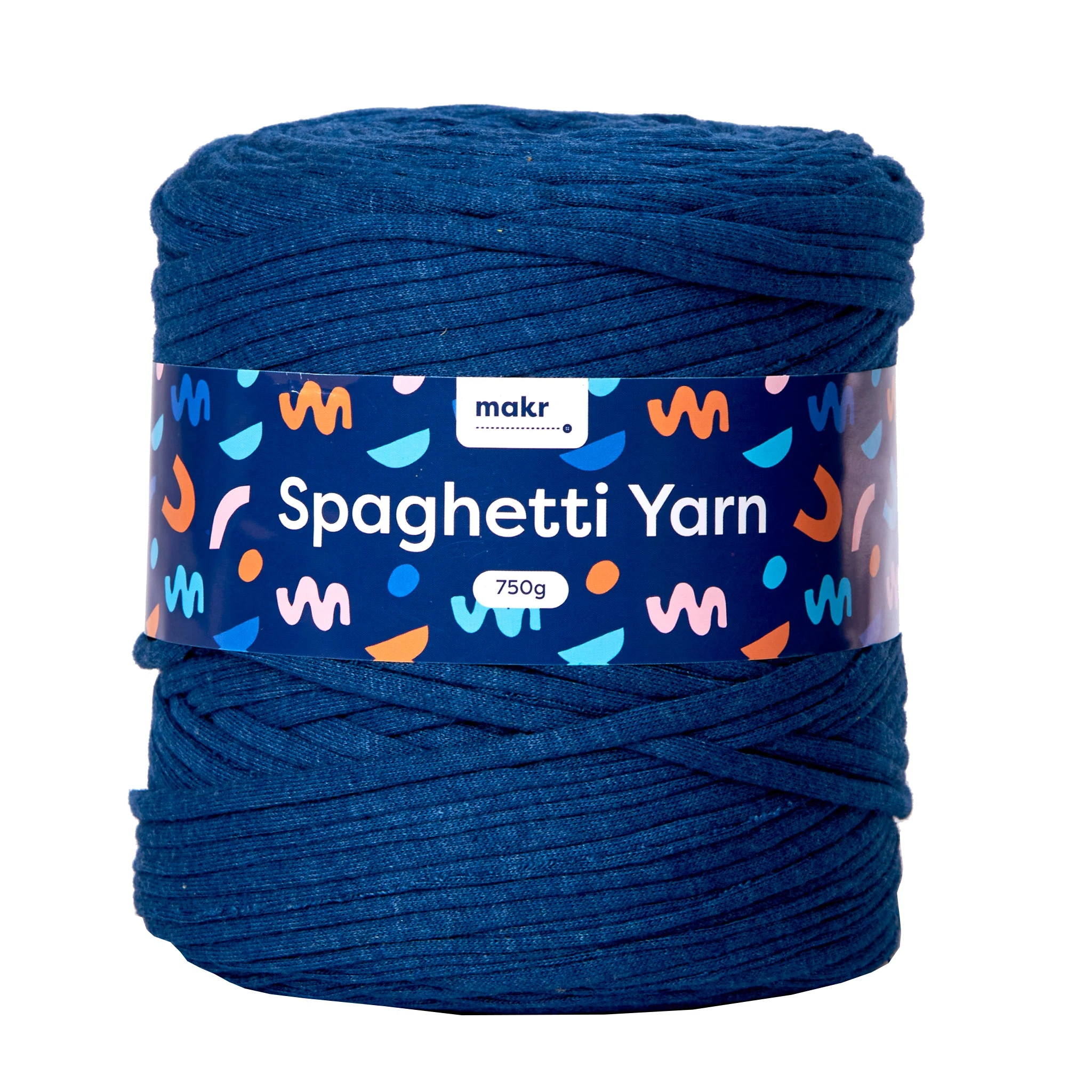 Makr Spaghetti Crochet & Knitting Yarn, Shades Of Blue- 750g - Image 2