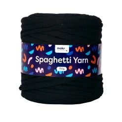 Makr Spaghetti Crochet & Knitting Yarn, Shades Of Black- 750g