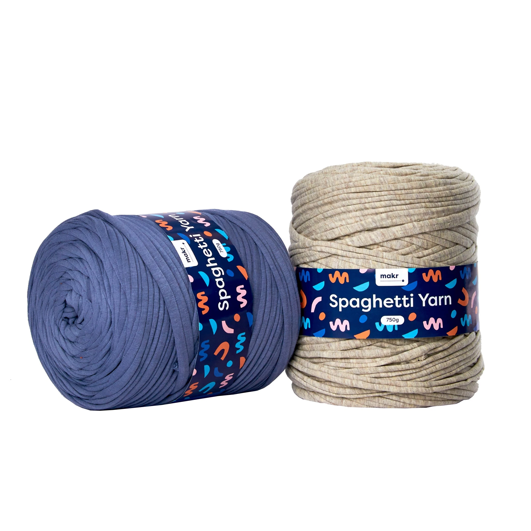 Makr Spaghetti Crochet & Knitting Yarn, Shades Of Grey- 750g